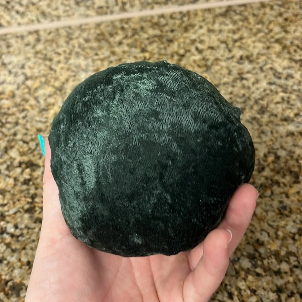 Elegant Velveteen Pumpkin Decor in Dark Green